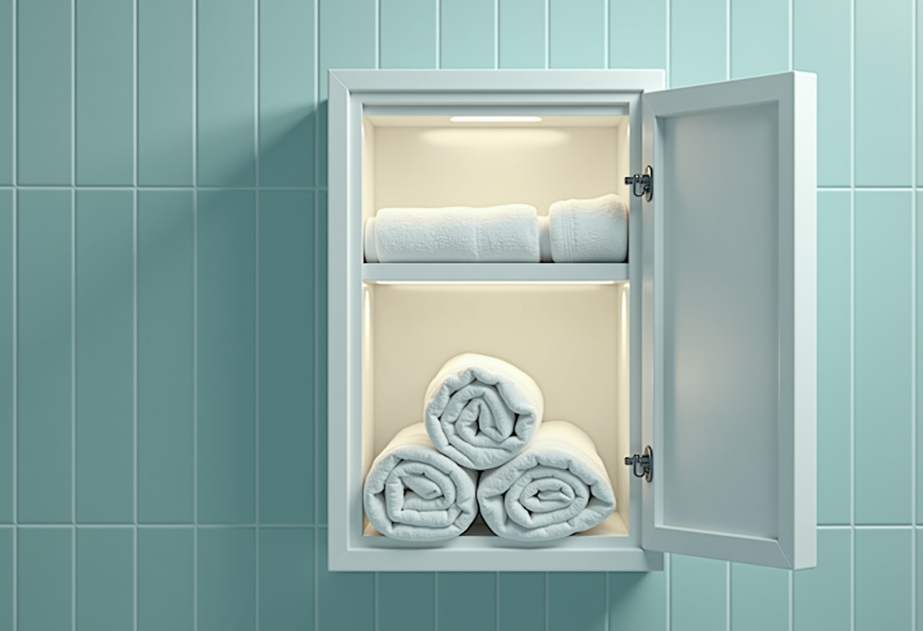 Towel warmer loaded for the day